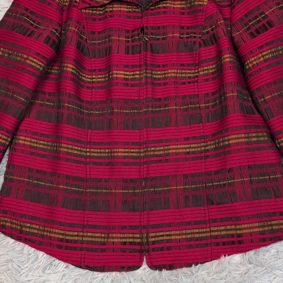 Christopher & Banks Jacket Womens M Red Stretch Comfort Zip Up Lightweight - Picture 8 of 10
